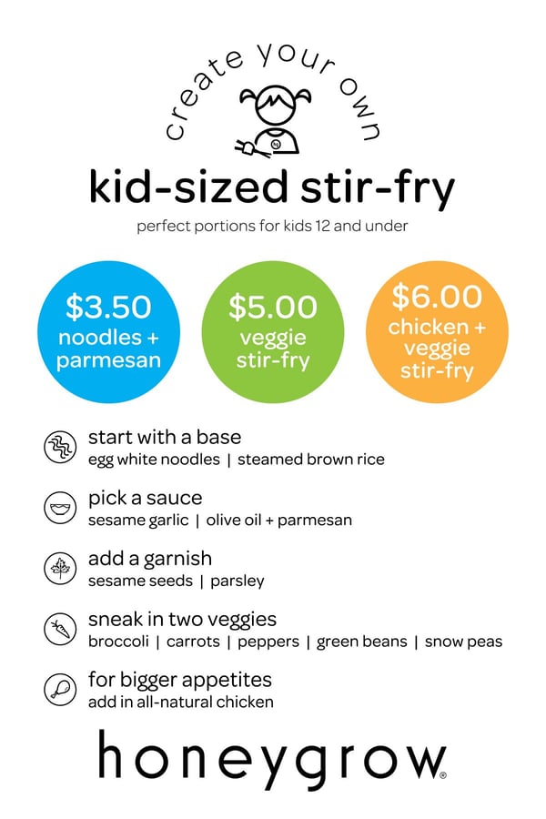 Honeygrow Kids Menu Nutrition Facts You Need to Know OnPoint Nutrition